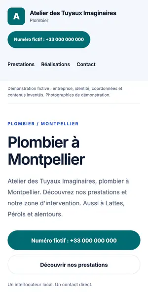 Modèle Clarté sur mobile